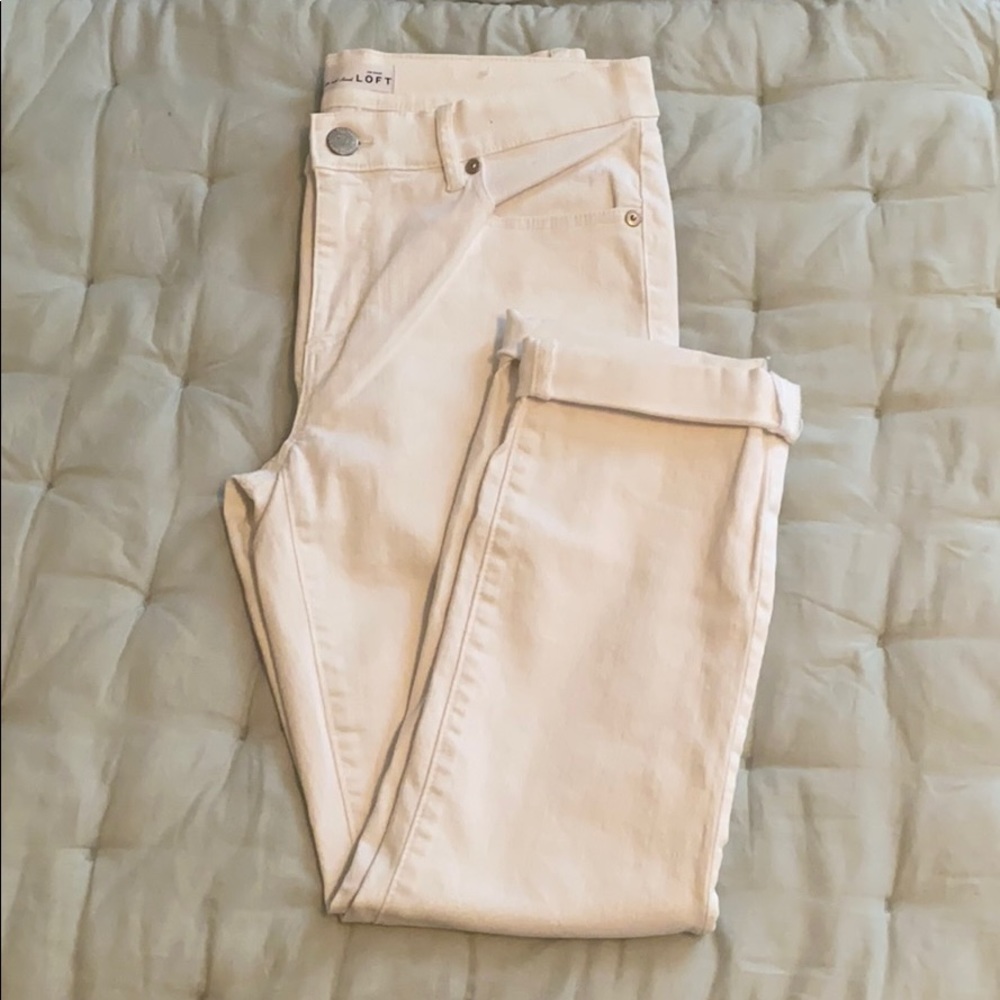 NWOT Ann Taylor Loft White Jeans Sz 6